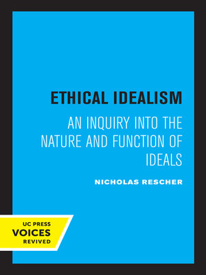 cover image of Ethical Idealism